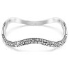 Sublima bangle Round cut/White/Rhodium plated