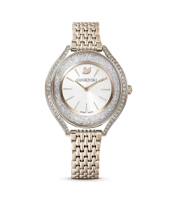Crystalline Aura watch Swiss Made/Metal bracelet/Gold tone/Champagne gold-tone finish