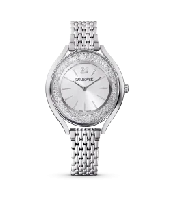 Crystalline Aura watch Swiss Made/Metal bracelet/Silver tone/Stainless steel