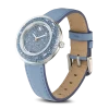 Crystalline Lustre watch Swiss Made/Leather strap/Blue/Stainless Steel