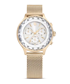 Nova Chrono watch Swiss Made/Metal bracelet/Gold tone/Champagne gold-tone finish