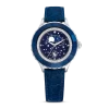 Octea Moon watch Swiss Made/Moon/Leather strap/Blue/Stainless steel
