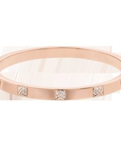 Tactic bangle White/Rose gold-tone finish